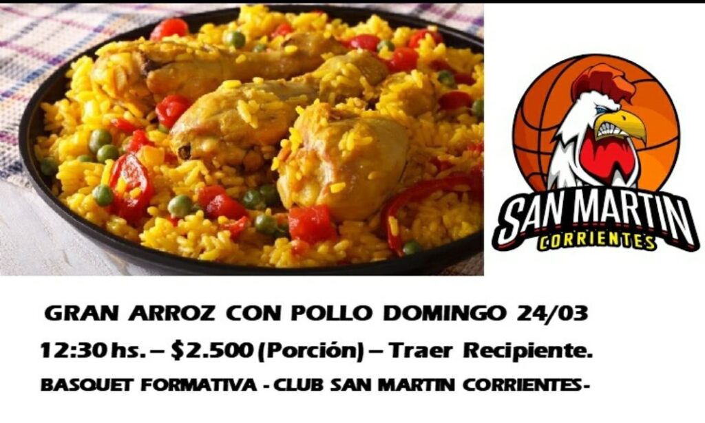 Padres del Club San Martín organizan venta de arroz con pollo para recaudar fondos