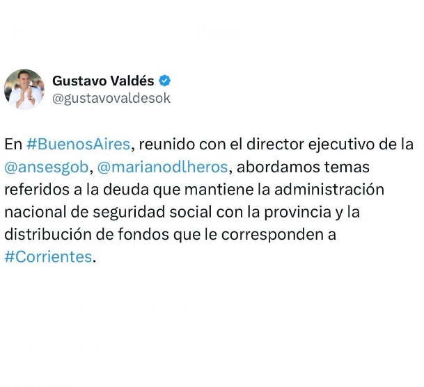 Valdés se reunió con el director de Anses para dialogar sobre la distribución de fondos