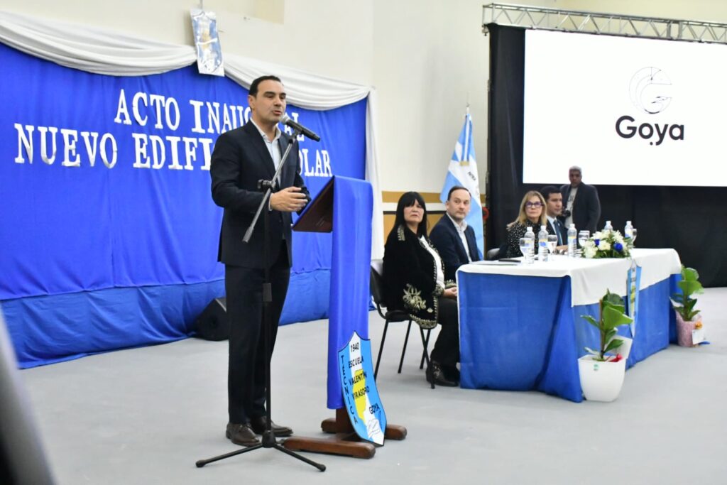 El Gobernador inauguró la nueva sede de la Escuela Técnica «Valentin Virasoro» de Goya, en el ex predio de Massalin