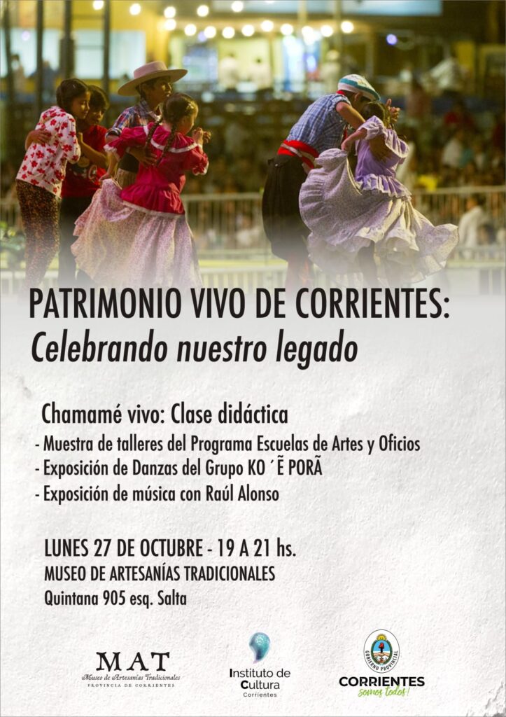 Patrimonio vivo: se dará una clase didáctica para vivenciar y celebrar al chamamé