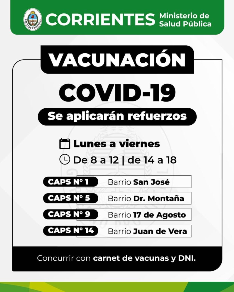 Salud Pública insta a completar esquemas de vacunación