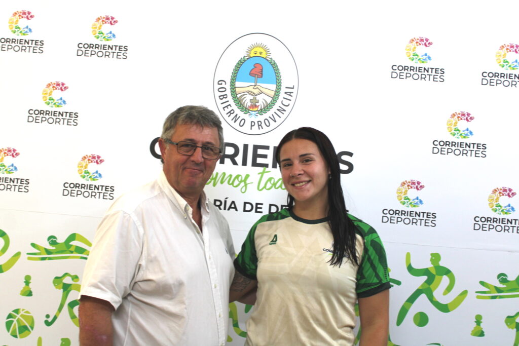 Jorge Terrile recibió a la campeona nacional de remo, Agostina Manzotti