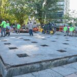 El municipio inició la obra de refuncionalización de la fuente de la plaza Cabral