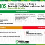 Feriado provincial de este jueves 16 de julio: así funcionarán los servicios municipales-