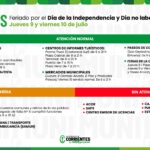 Funcionamiento de los servicios municipales durante este jueves y viernes.