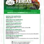 Las Ferias de la Ciudad continúan en septiembre con productos frescos, artesanías y propuestas para toda la familia.