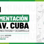 Nueva traza de vinculación directa con Ruta 12: la pavimentación de avenida Cuba entra en su etapa final.