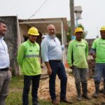 Polich supervisó obra de 600 metros de nuevos desagües pluviales en el barrio San Antonio.